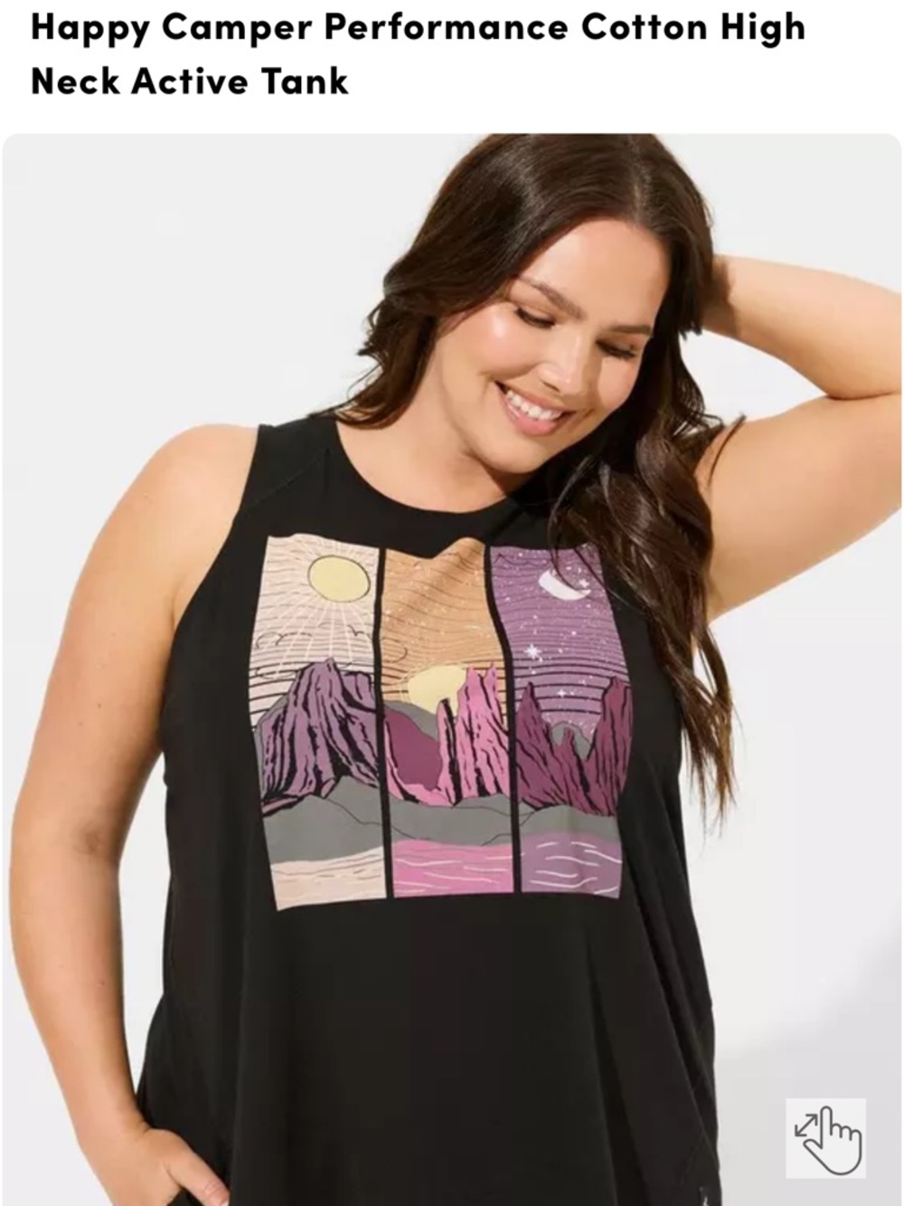 Happy Camper Performance Cotton High
Neck Active Tank